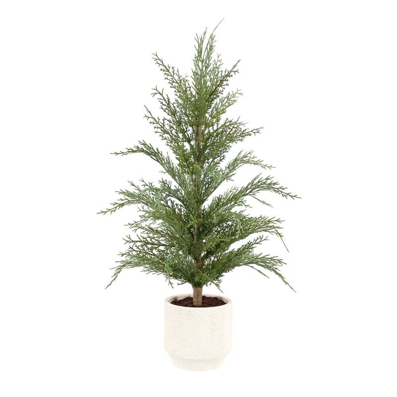 24" / 2' Artificial Evergreen Cedar Tree Set image number 0
