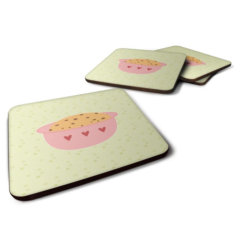 Caroline's Treasures Cookie Dough on Green Decorative coasters, 3.5, Multicolor