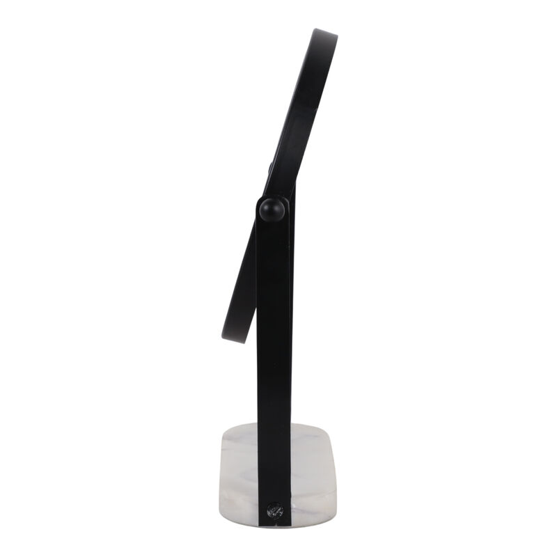 10x7" Table Top Mirror Marble Base, Black/white image number 2