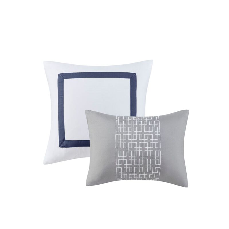 Gracie Mills Aguilar 8-Piece Embroidered Hotel-Style Comforter Set