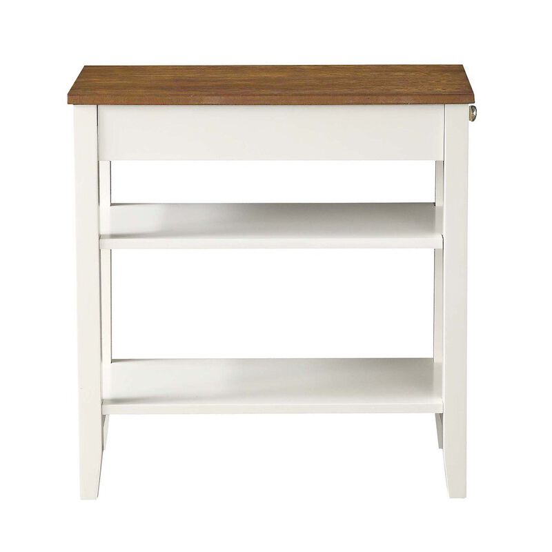 Convenience Concepts American Heritage 1 Drawer Chairside End Table with Shelves