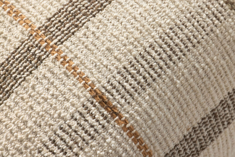 Ivory/Brown 20''x20'' Cover w/Poly Pillow image number 2