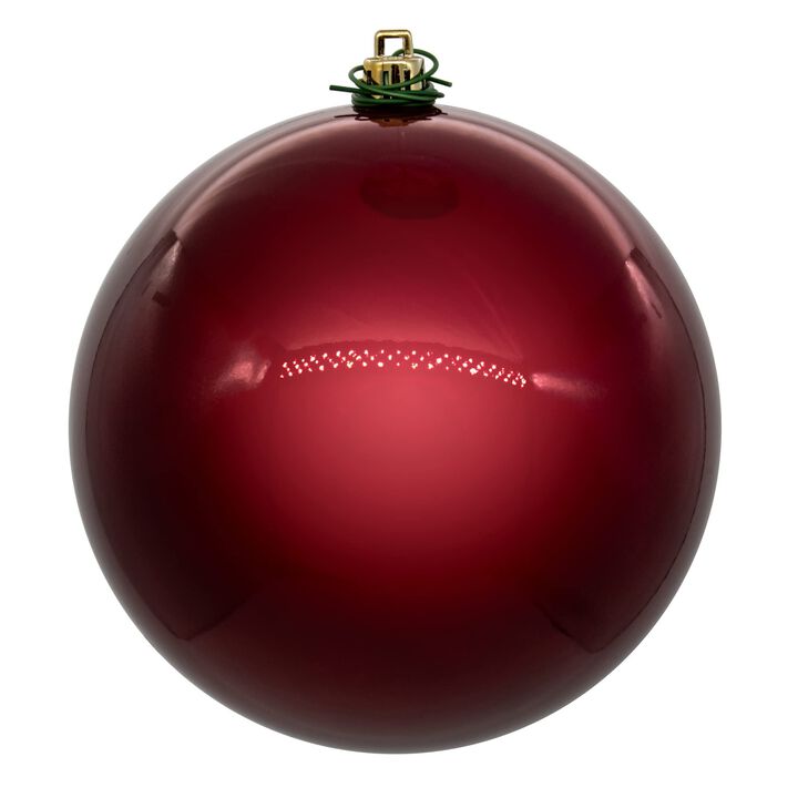 Vickerman Berry Red Pearl UV Drilled Ball Ornament 1 per bag.