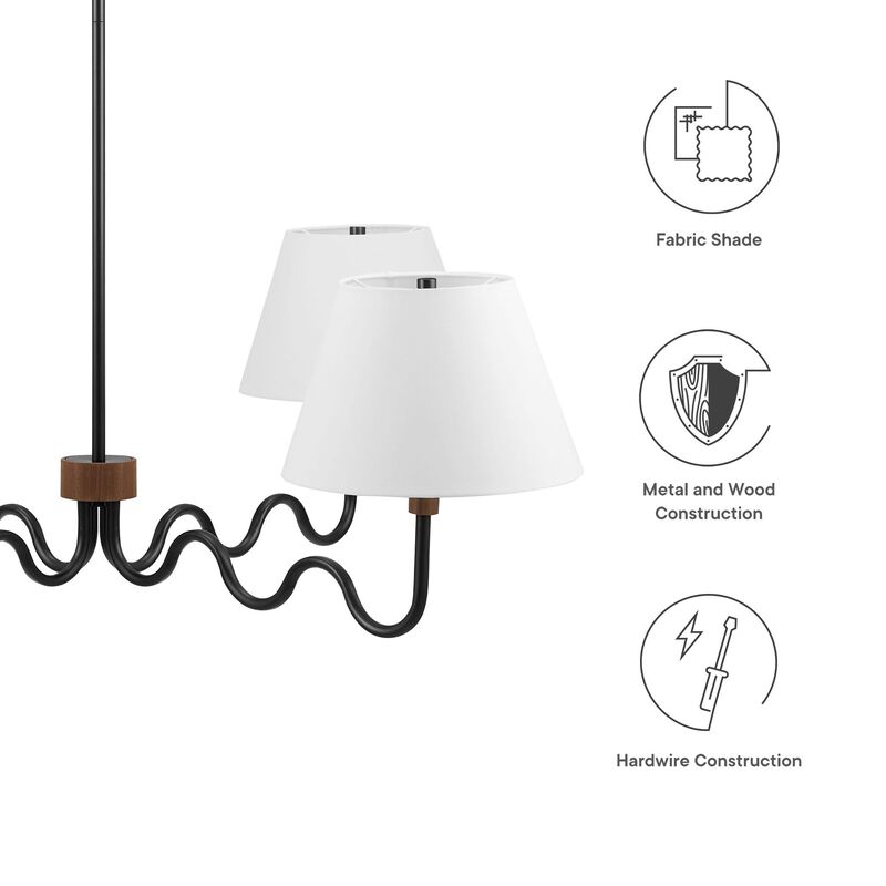 Sunlit Squiggle 4-Arm Pendant Light image number 2