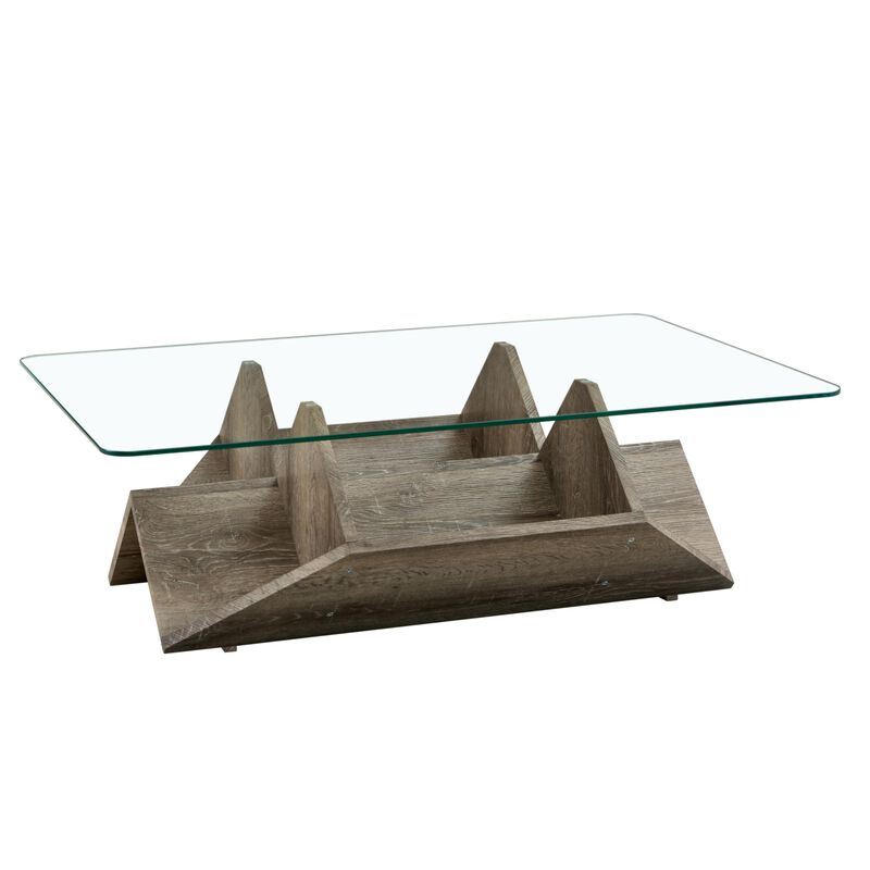 Molcul Tempered Glass & MDF Coffee Table image number 0