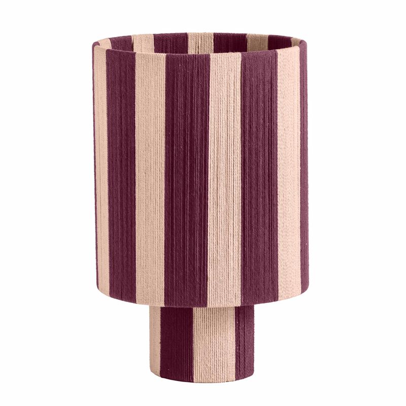 Guinevere Purple and Pink Striped Cotton Table Lamp image number 0
