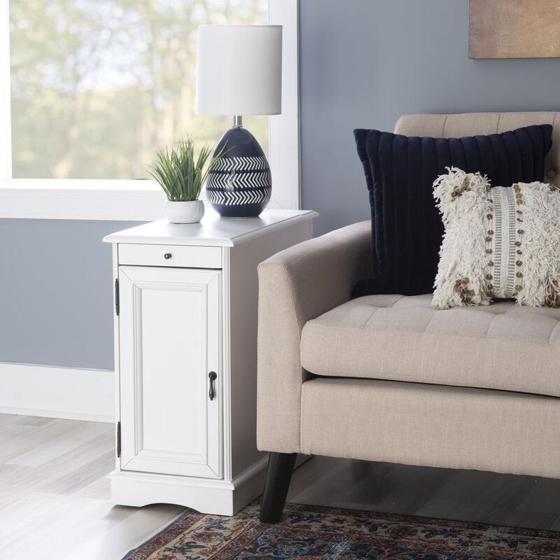 Powell Butler White Accent Table