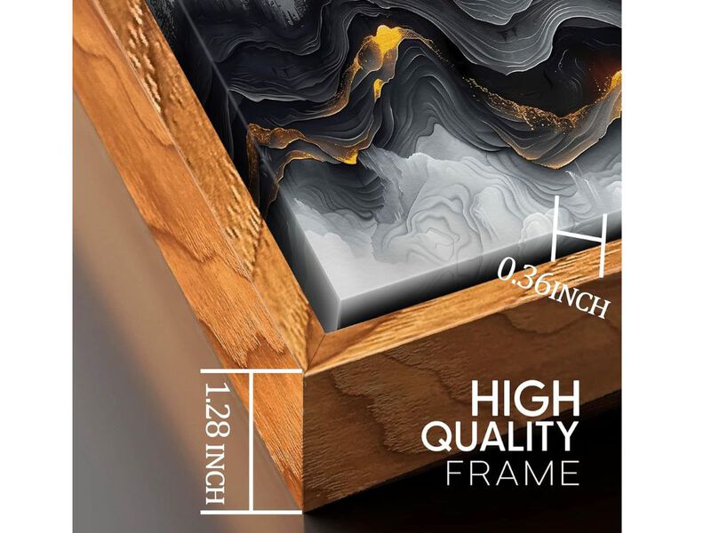 White Abstract Landscape Canvas Wall Art Nature Picture for Living Room image number 2