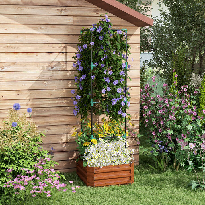 Hivvago Elevated Garden Bed with Integrated Vine Support