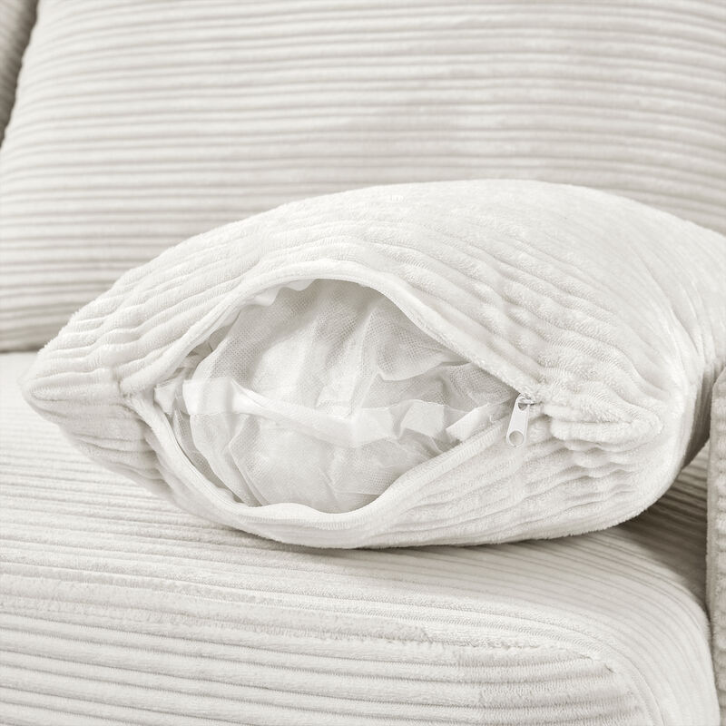 Merax Modern Style Single Sofa Couch with A Movable Ottoman