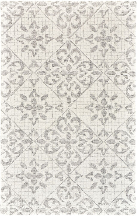 HomeRoots Wool Floral Hand Tufted Area Rug