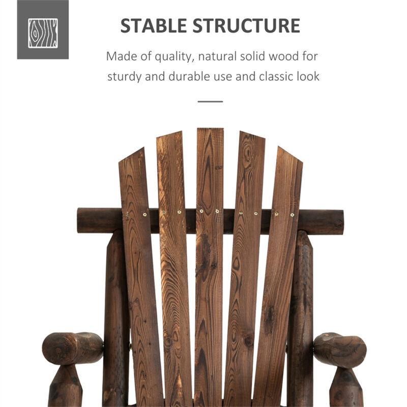 Outdoor Rocking Chair, Comfortable Patio or Porch Rocker for Garden, Deck, or Balcony image number 4