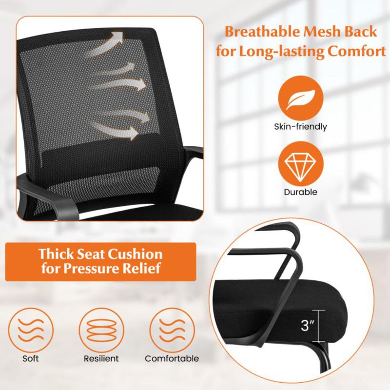 Hivvago Office Guest Chair with Lumbar Support for Waiting Room