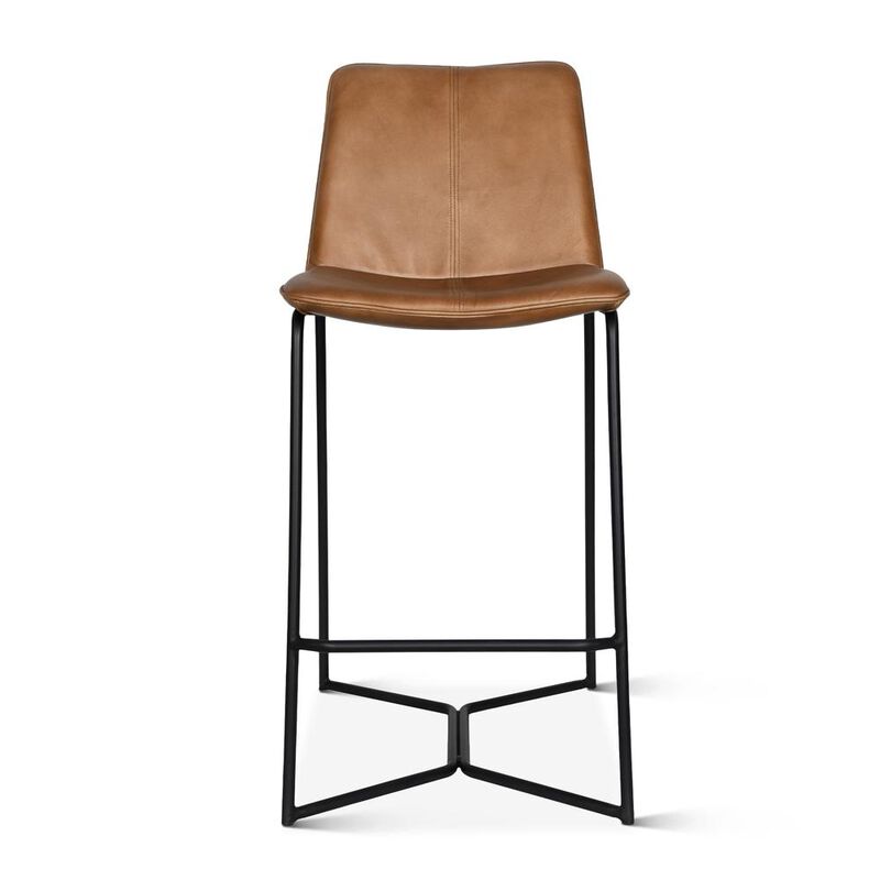 World Interiors Brisbane Morgan Counter Chair in Hand Washed Taupe