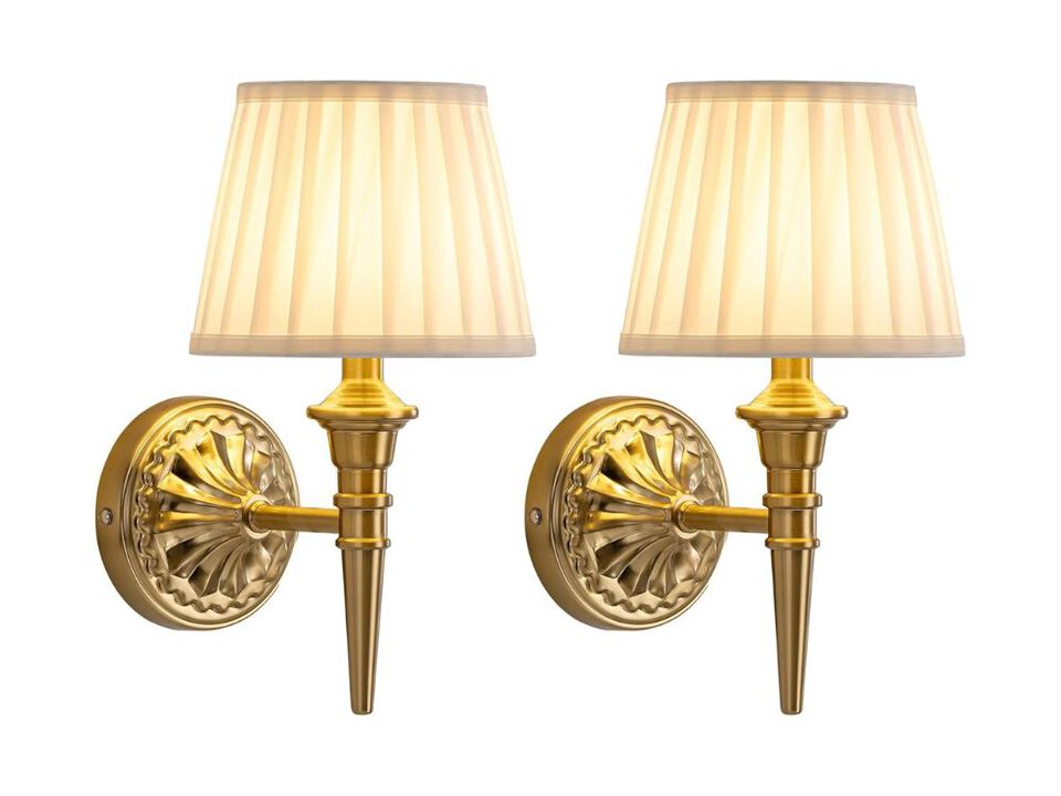 Cordless Wall Sconce Set of 2 Rechargeable LED Lamp for Bedroom Living Room