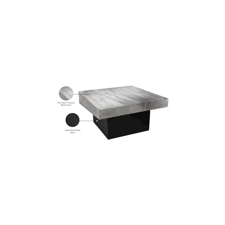 Meridian Furniture Palladium Silver Coffee Table
