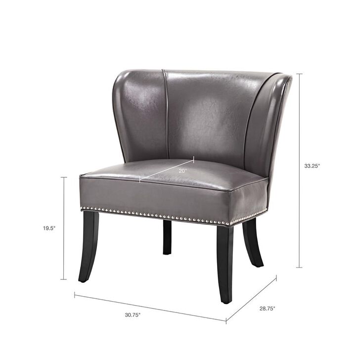 Belen Kox Contemporary Gray Armless Accent Chair, Belen Kox