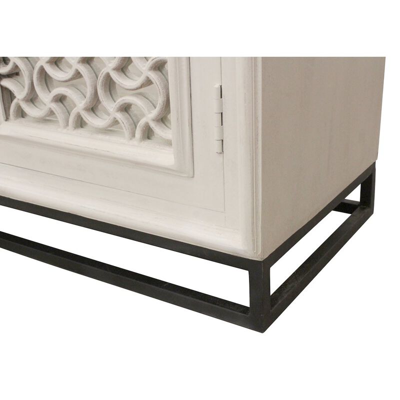 Alex Hamilton Juno 4-Door Sideboard in Distressed White