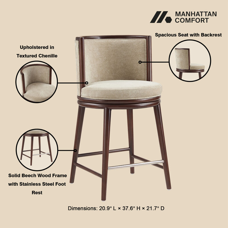 Evalyn Brown Counter Stool