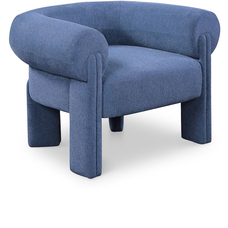 Meridian Furniture Stefano Navy Polyester Fabric Accent Chair