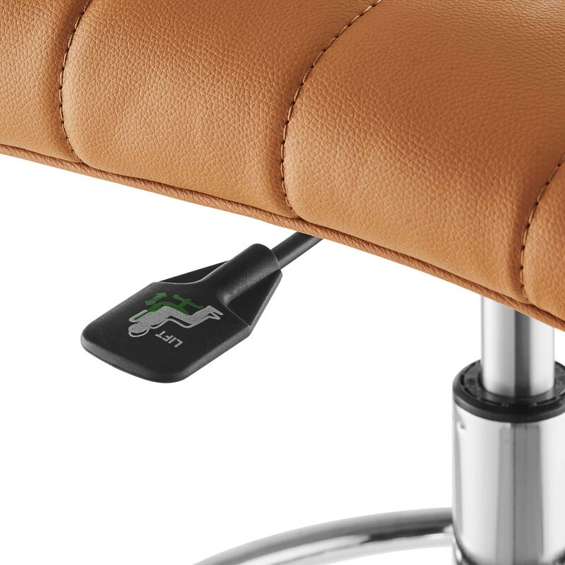 Modway Furniture - Ripple Armless Vegan Leather Drafting Chair image number 5