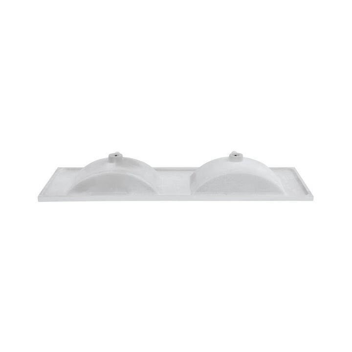 48" 3-Hole Widespread Double Basin Vanity Sink Top in Matte Black