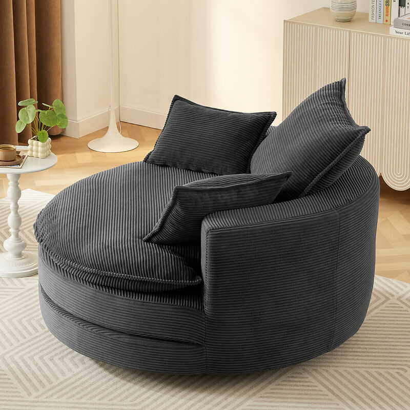 Merax 360&deg; Swivel Sofa Chair Accent Barrel Chair