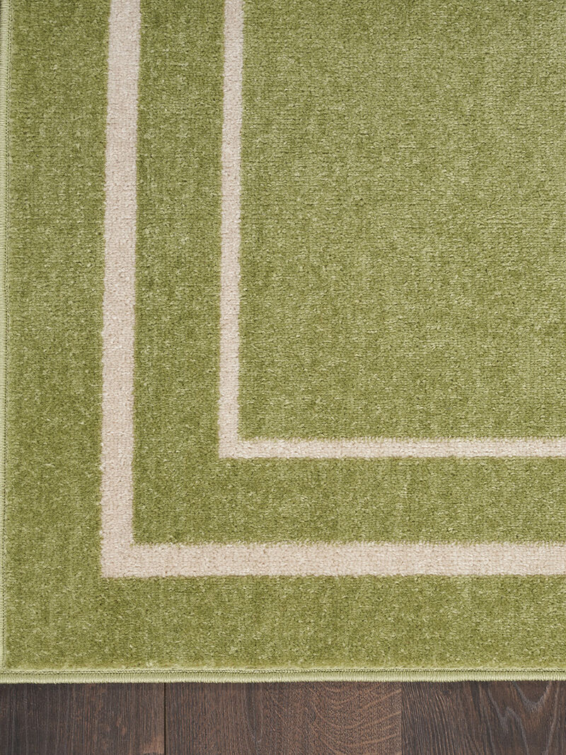 Nourison Essentials NRE02 Green/Ivory 2'2" x 7'6" Rug image number 2