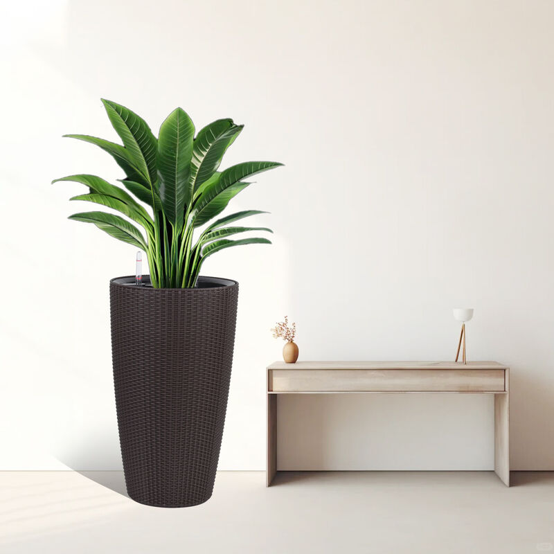 WOW PIONEER Set of 2 Tall Indoor Outdoor Planters with Automatic Watering System, Water Level Monitor, Inner Bucket for Garden, Patio, Porch, Backyard image number 9