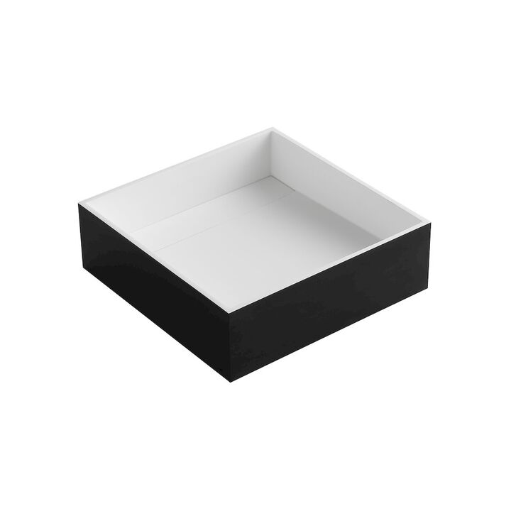 ALFI brand Black Matte 14 Square Solid Surface Resin Sink