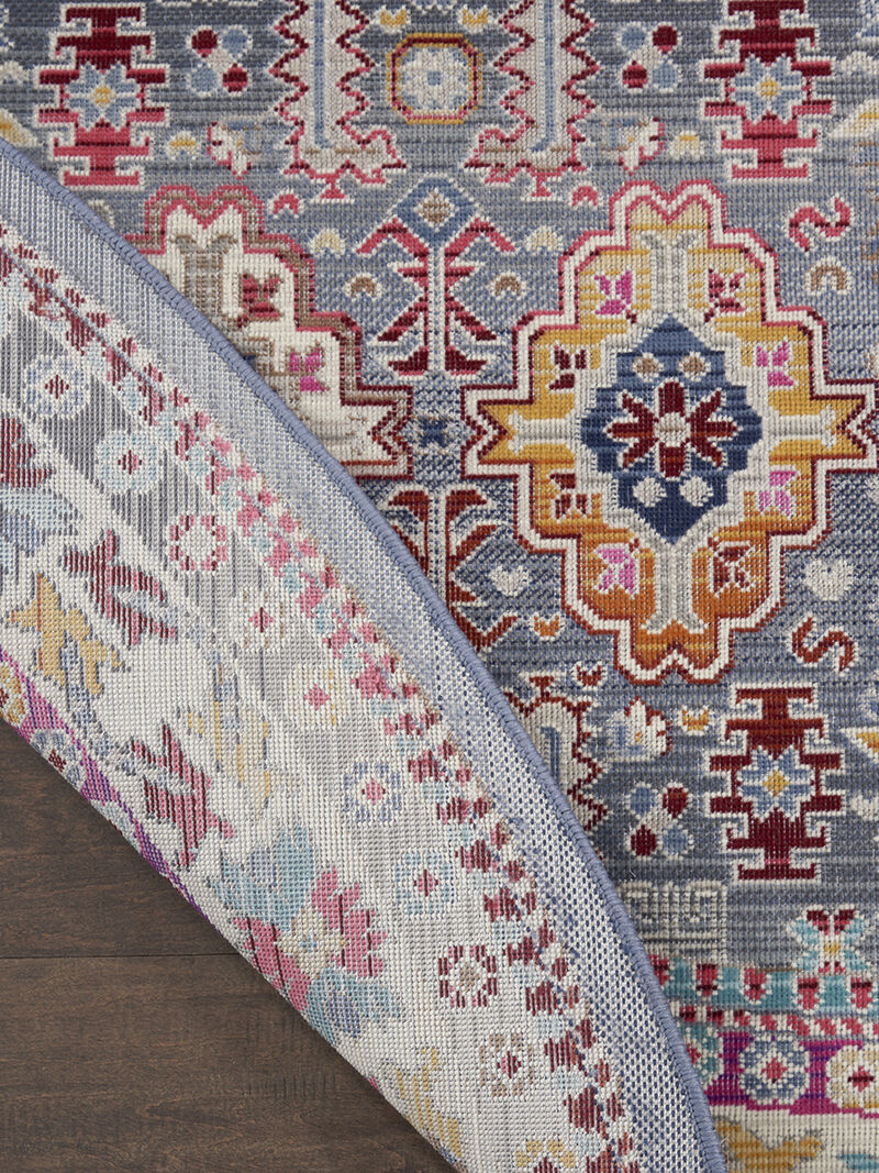 Vintage Kashan VKA05 Gray/Multicolor 4' x Round Rug