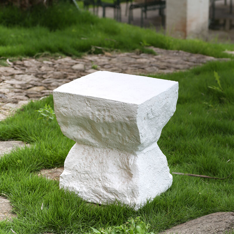 Christopher Knight Home Kingsley Modern Outdoor Lightweight Concrete Side Table image number 1