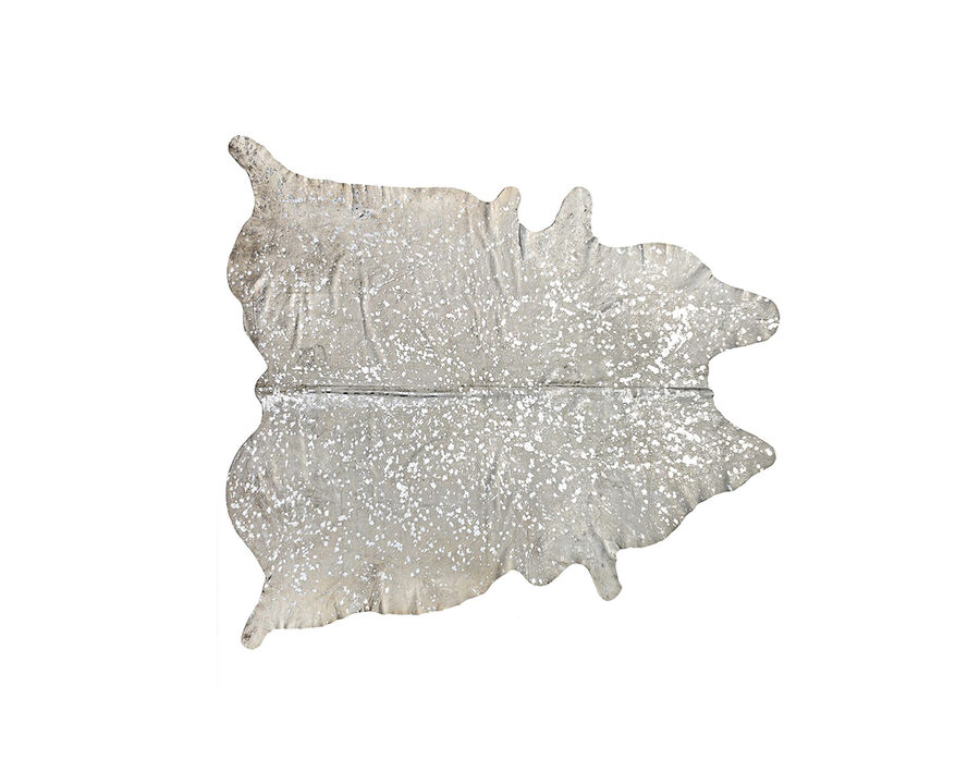 HomeRoots Cowhide Hand Knotted Area Rug