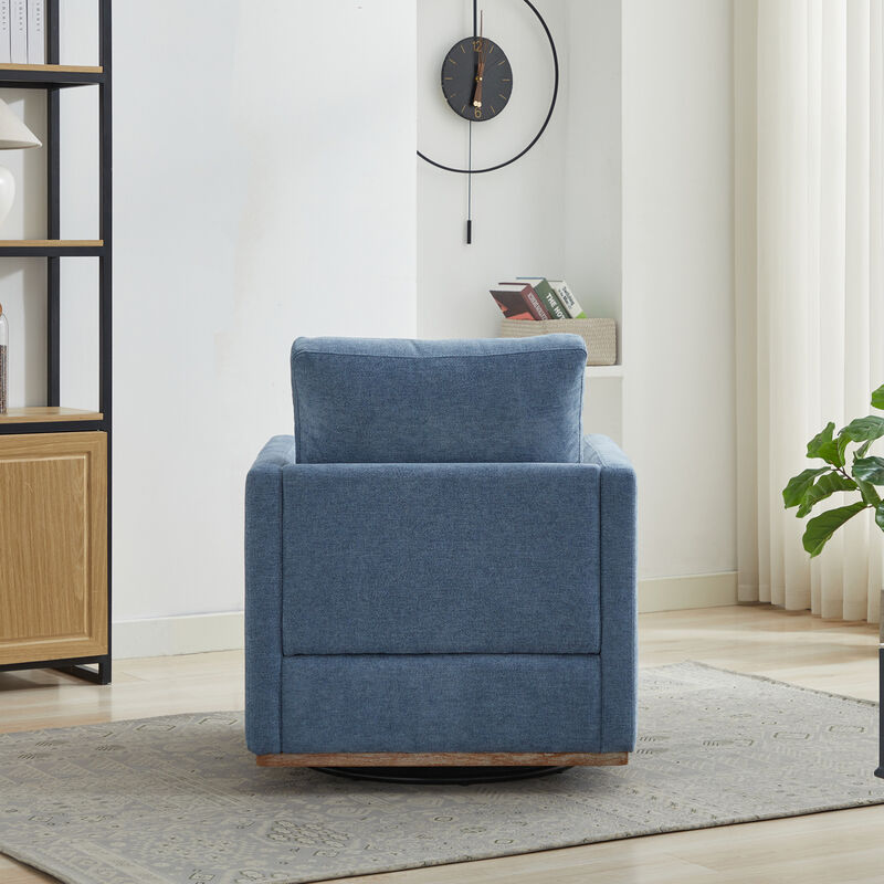 GOODSILO Square Swivel Accent Chair with 360-Degree Rotation and Plush Upholstery for Modern Living Spaces image number 5