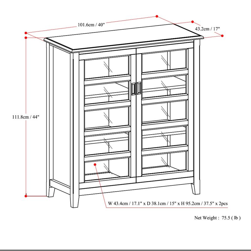 Gidmux Solid Wood Medium Storage Cabine image number 7