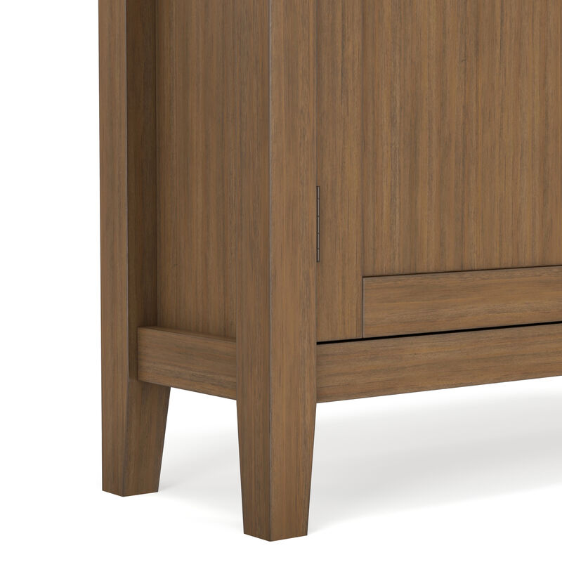Redmond SOLID WOOD 36 inch Wide Transitional  Entryway Storage Cabinet in Rustic Natural Aged Brown image number 9