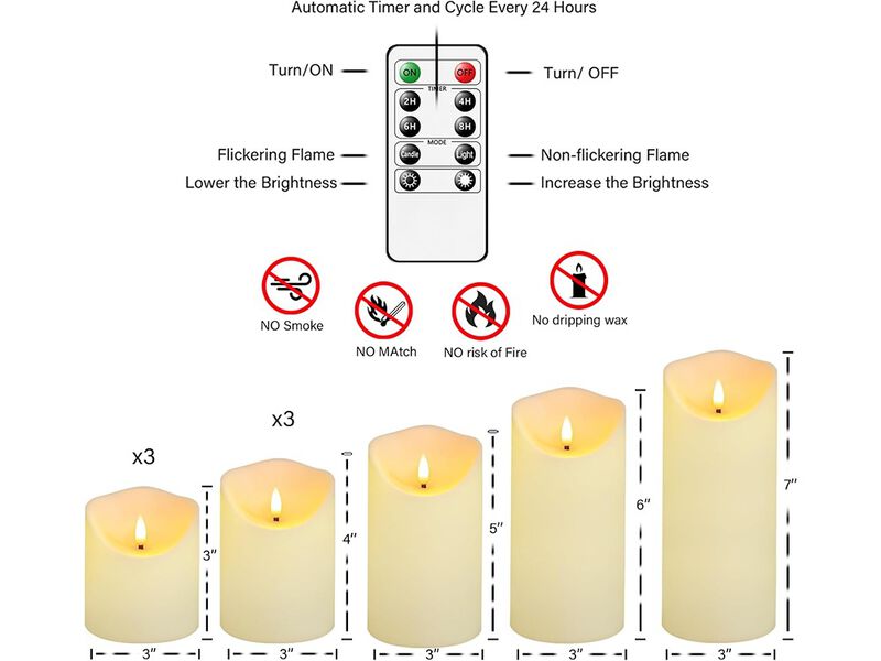 Flameless Candles, LED Candles,Plastics Realistic Candle image number 3