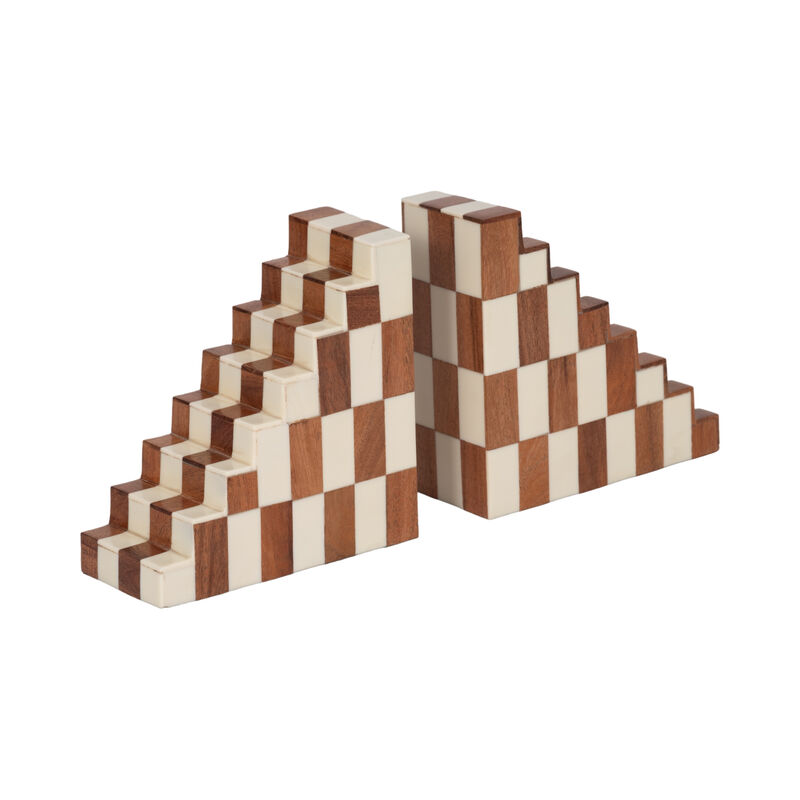 Set of 2 Stair Bookends image number 2