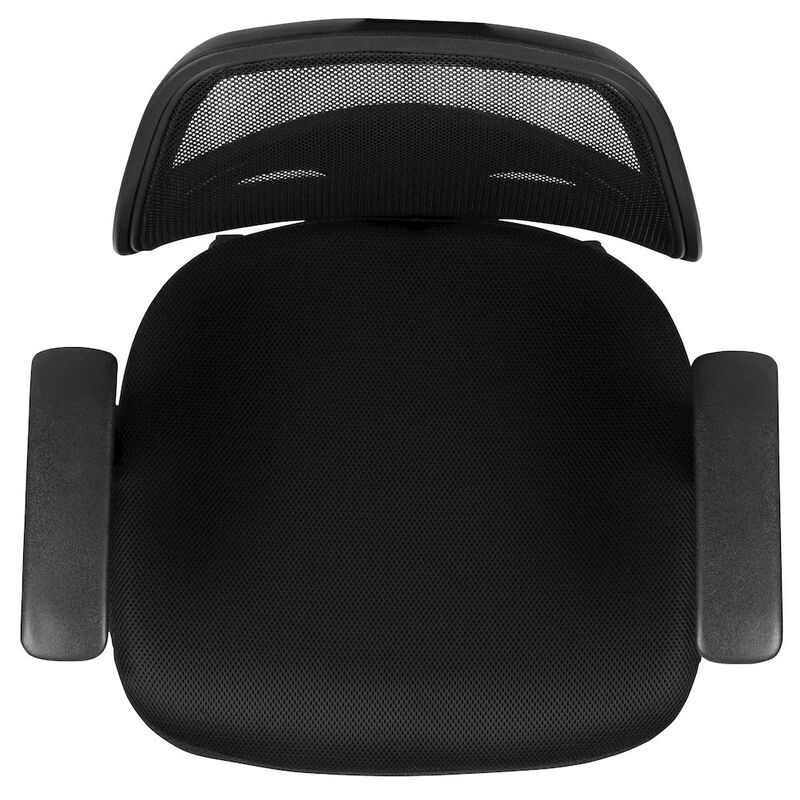 Flash Furniture Fundamentals Mid-Back Black Mesh Swivel Ergonomic Task Office Chair with Arms image number 7