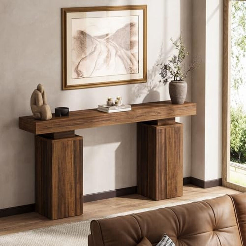 Tribesigns Farmhouse Wood Console Table image number 2