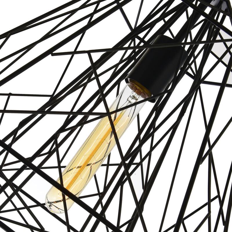 Bagheera 1 Light Down Pendant With Black Finish