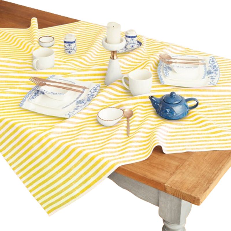 Linen Table Throw - Amalfi Stripe