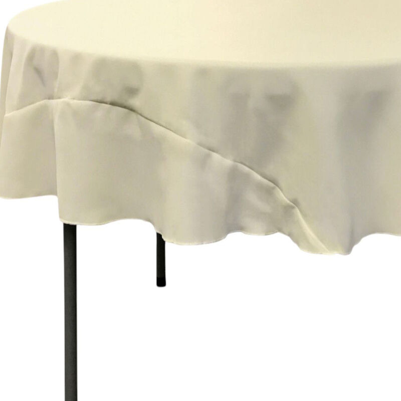72in Round Table Cover Polyester Poplin Wrinkle Resistant for Event Tables image number 1
