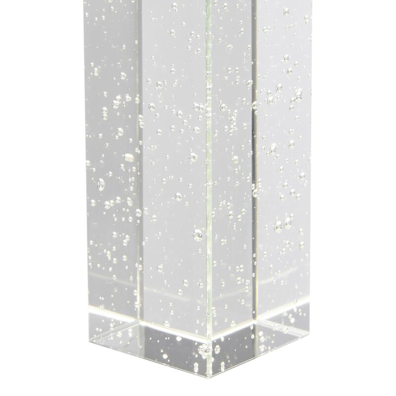 Sparkling Night Chandelier Chrome Metal and Acrylic 5 LED Light Dimmable