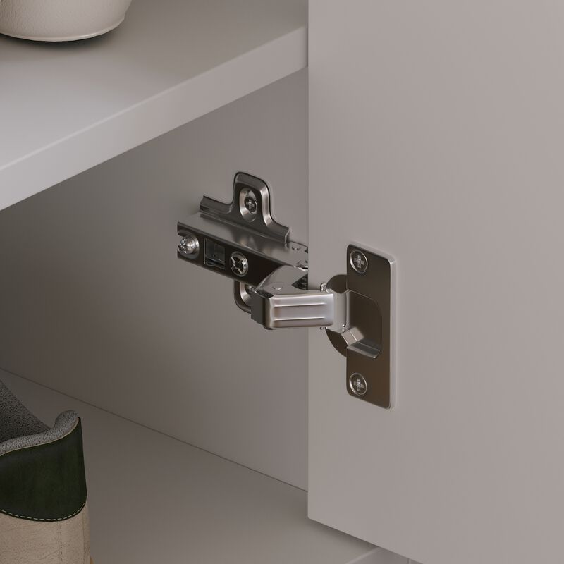 35.8 in. W x 18.1 in. H 8-Pair Shoes White Wood Shoe Storage Bench with 2 Doors and 4-Shelves Storage Compartment