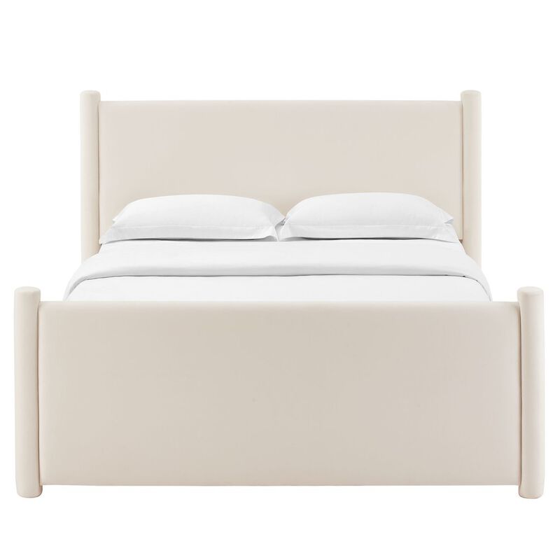 Rael Performance Velvet Full Platform Bed image number 5