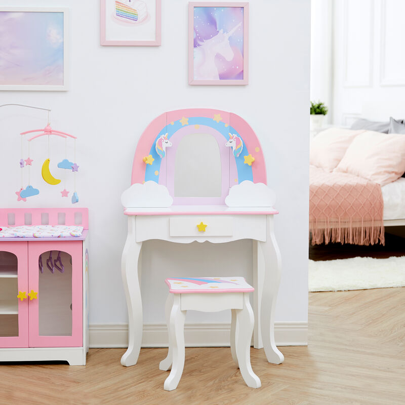 Fantasy Fields - Little Dreamer Rainbow Medium Toy Vanity - Pink