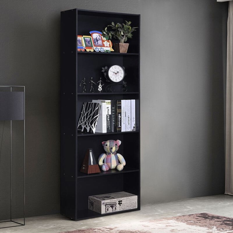 Hivvago Modern 5-Tier Bookcase Storage Shelf