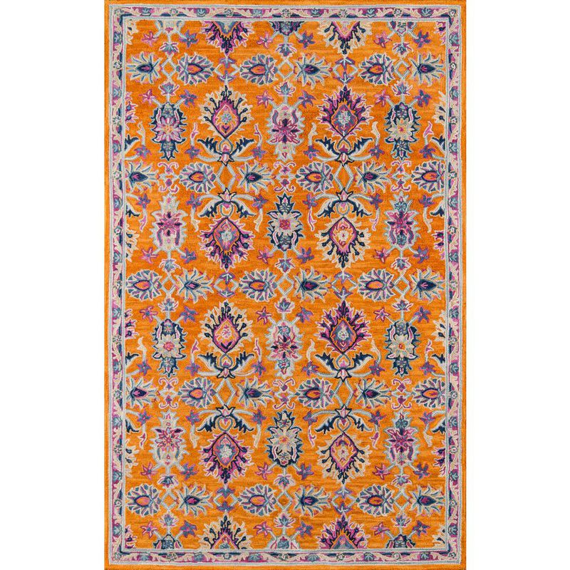 Momeni Traditional Rectangle Area Rug, Orange, 2' X 3'