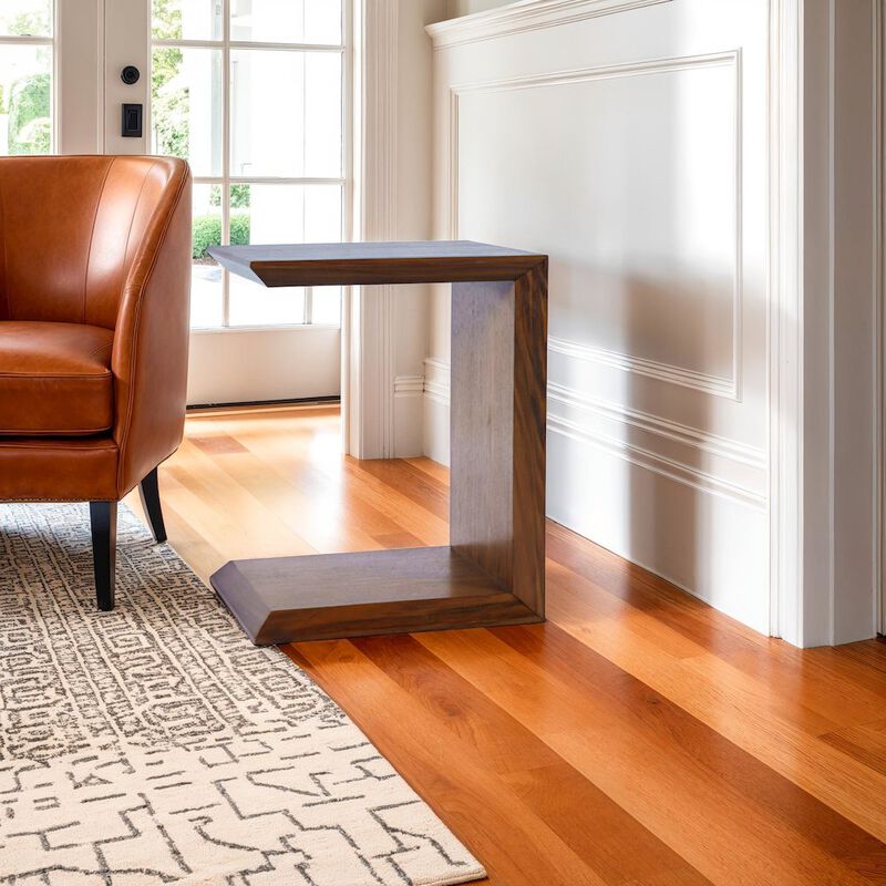 Jofran Nobu Modern Beveled Angle Wood Accent End C-Table